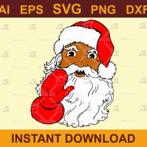 Black Santa Claus 2 SVG Design