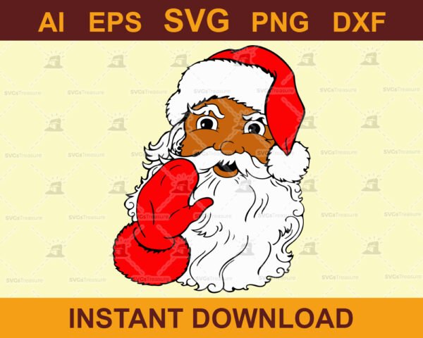 Black Santa Claus 2 SVG Design