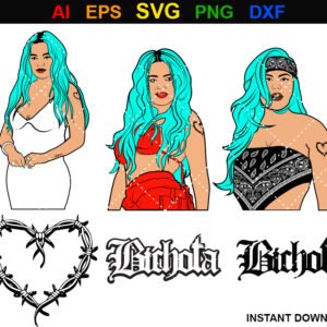 Bichota SVG Trio Set - Bold Empowerment Graphics