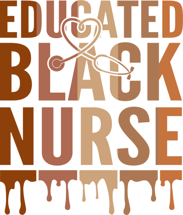 Educated Black Nurse SVG Design