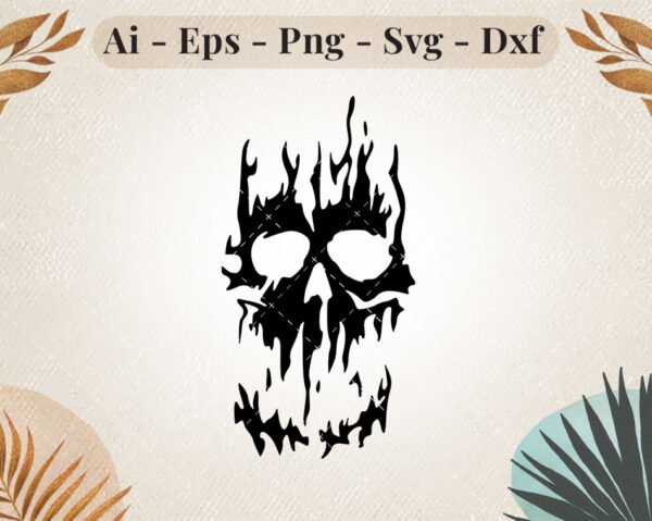 flaming-skull-svg-design