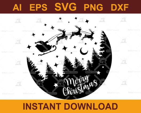Cookie Plate Merry Christmas SVG