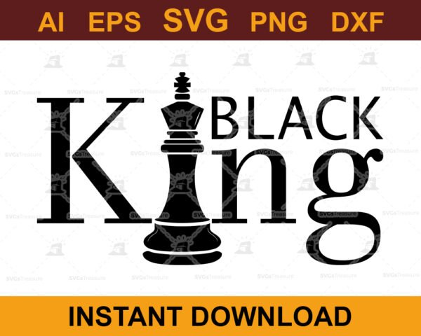 Black King SVG Design