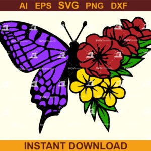 Butterfly and Flowers Design