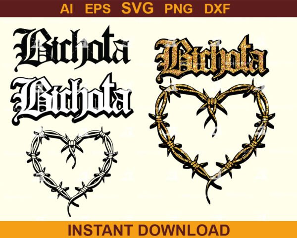 bichota-barbed-heart-design-set