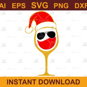 Christmas Wine Glass