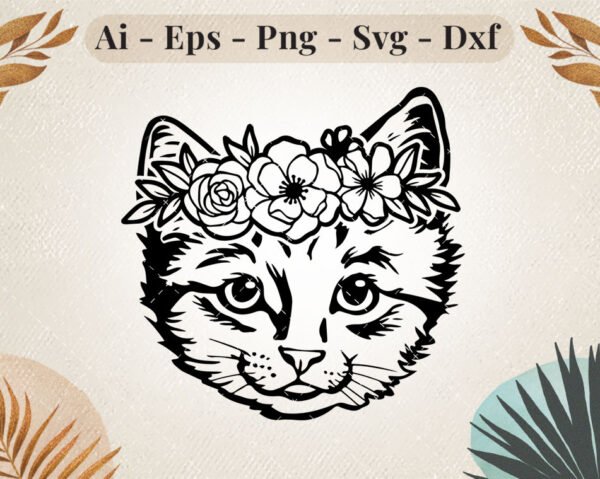 floral-cat-svg-design
