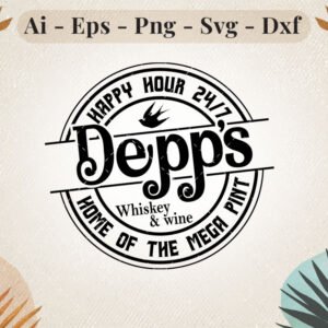 Happy_Hour_24_7_Home_of_a_Mega_Pint_SVG_Design