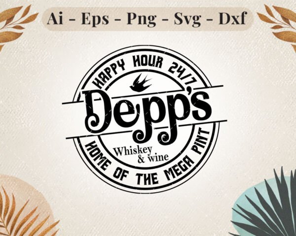 Happy_Hour_24_7_Home_of_a_Mega_Pint_SVG_Design