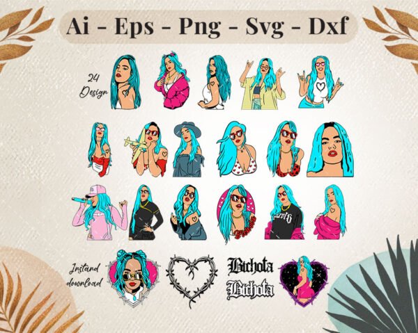 karol-g-bichota-illustration-bundle