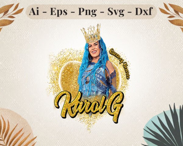karol-g-queen-of-hearts-glitter-design