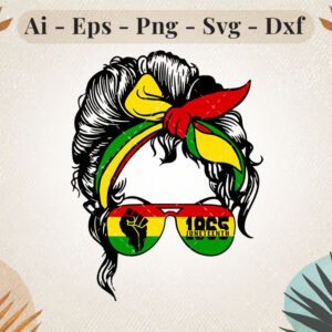 messy-bun-1865-juneteenth-svg