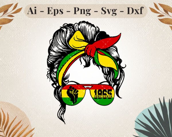 messy-bun-1865-juneteenth-svg