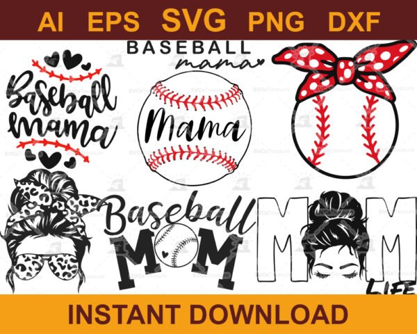 Ultimate Baseball Mom SVG Bundle