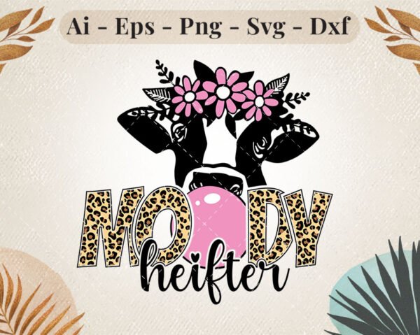 moody-heifer-bubble-chewing-cow-svg