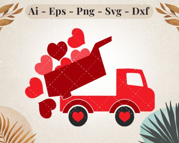 valentines-day-love-truck-svg-design