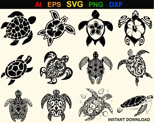 Turtle Bundle SVG | Sea Turtle Cut Files