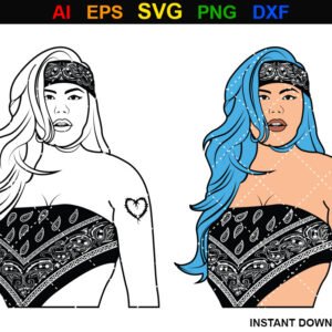 chicana-bandana-girl-svg