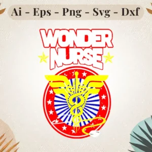 Wonder Nurse Superhero SVG