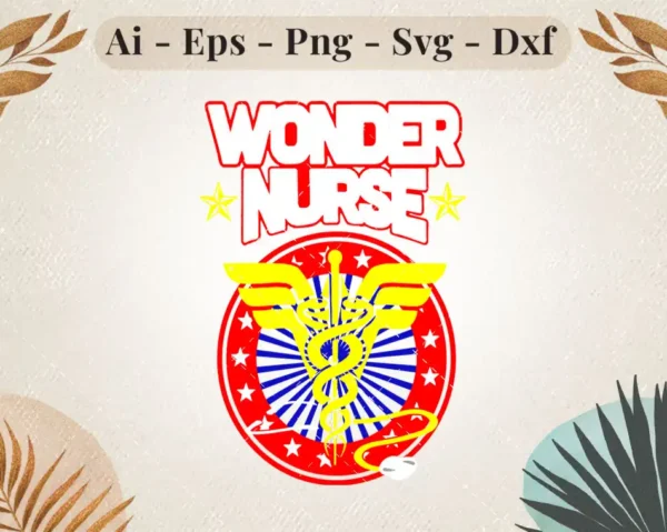Wonder Nurse Superhero SVG